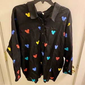 Ethnic Disney Long Sleeve Button Down Size Small